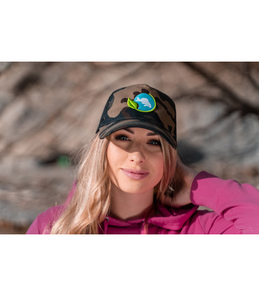 Czapka z daszkiem typu trucker czarna